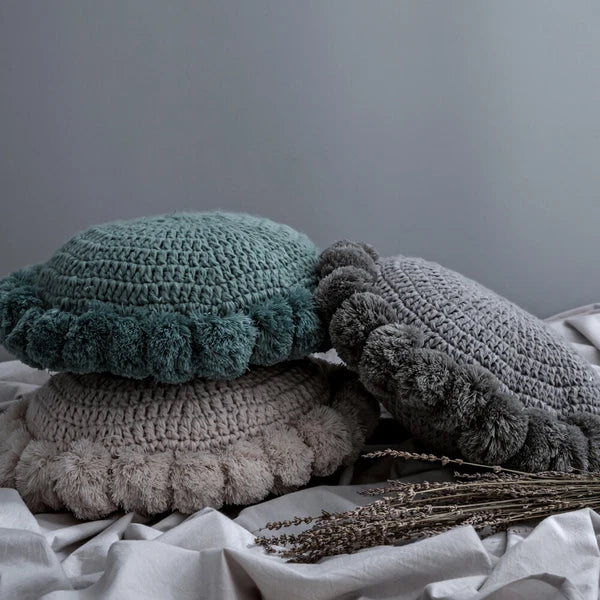 Round Knitted Waist Pillow Throw Sofa Car Office Chair Cushion Pillows Pad Decor