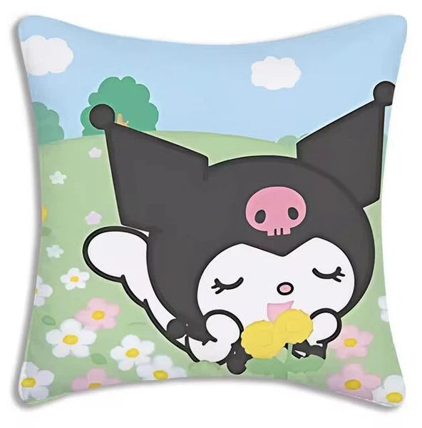 Kuromi Cartoon Pillow Covers Cartoon Sofa Decor Home Print Cute Cushion Cover
