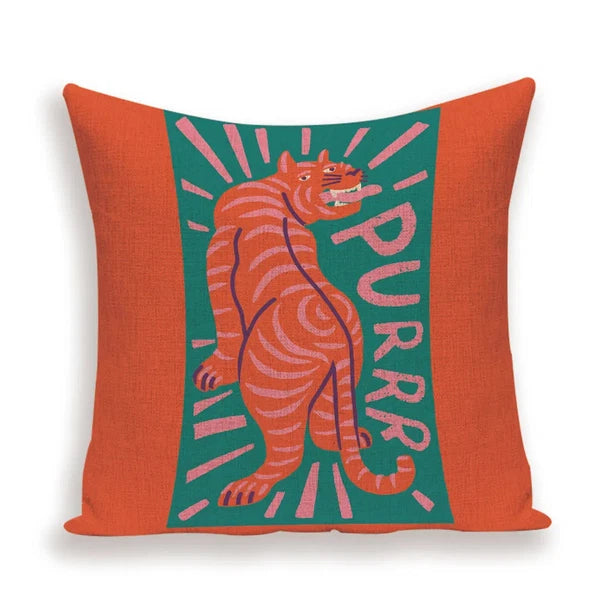 Animal Style Tiger Cushion Case Autumn Jungle Pillowcase Sofa Bed Cushions Cover
