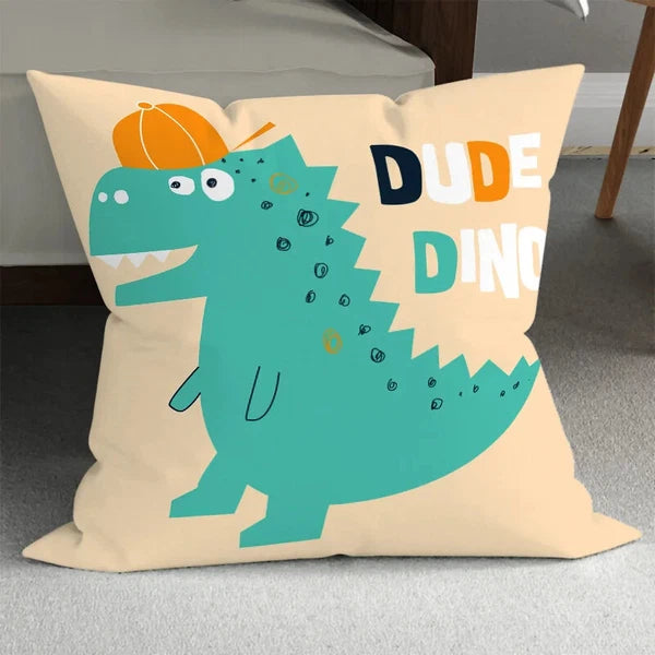 Home Room Gift Sofa Bed Chair Pillowcase Cartoon Dinosaur Pillowcase Cute