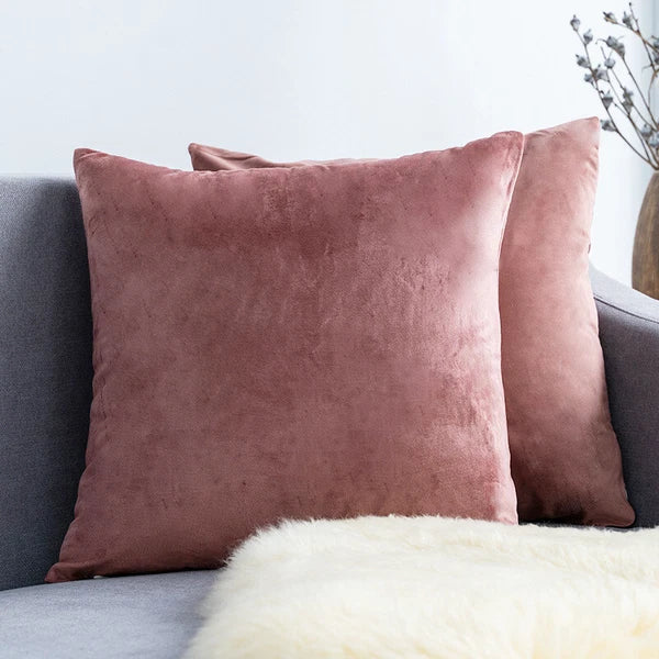 UK 16" 18" 20" 22" 24" Velvet Cushion Cover Pillow Case Home Sofa Bed Decor