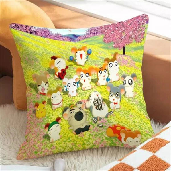 Hamtaro Decorative for Cushion Covers Pillowcase Fall Anime Pillow Cover Sofa