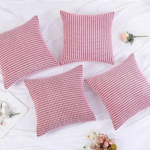 Set of 4 Throw Pillow Cases Cover Pillowcase Cushion Covers Home Sofa Bed