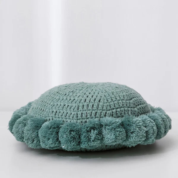 Round Knitted Waist Pillow Throw Sofa Car Office Chair Cushion Pillows Pad Decor