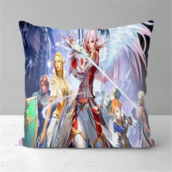 Short Plush Sofa Decor Print Pillow Covers Lineage2 Pillowcases Cushion Cover