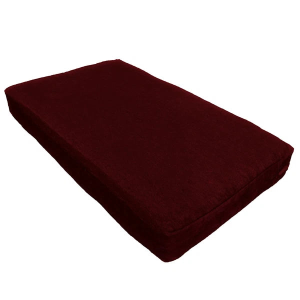 Wn08 Dark Red Chenille  Sofa Seat Patio Bench Box Cushion Bolster Cover/Runner