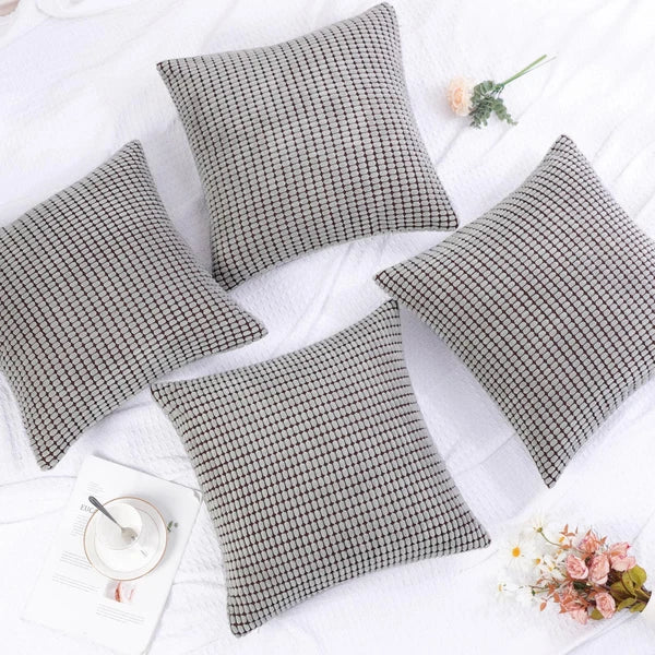 Set of 4 Throw Pillow Cases Cover Pillowcase Cushion Covers Home Sofa Bed