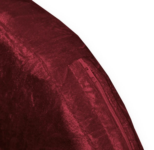 Mv25 D-Red Crushed Velvet Sofa Seat Patio Bench Box Cushion Bolster Cover/Runner