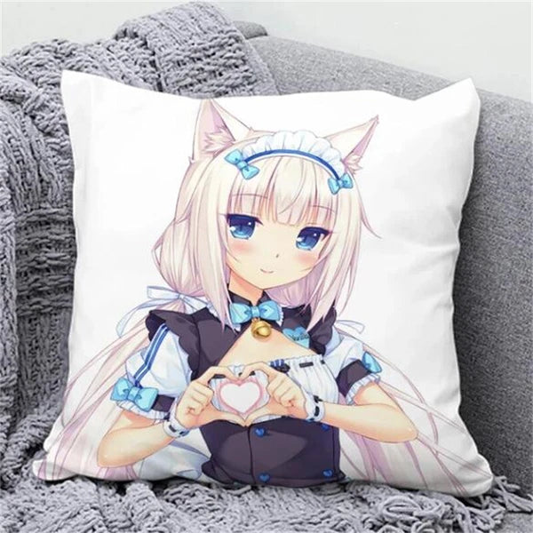 NekoPara Anime Pillow Cover Fall Decor Sofa Cushions Cushion Covers Pillowcase
