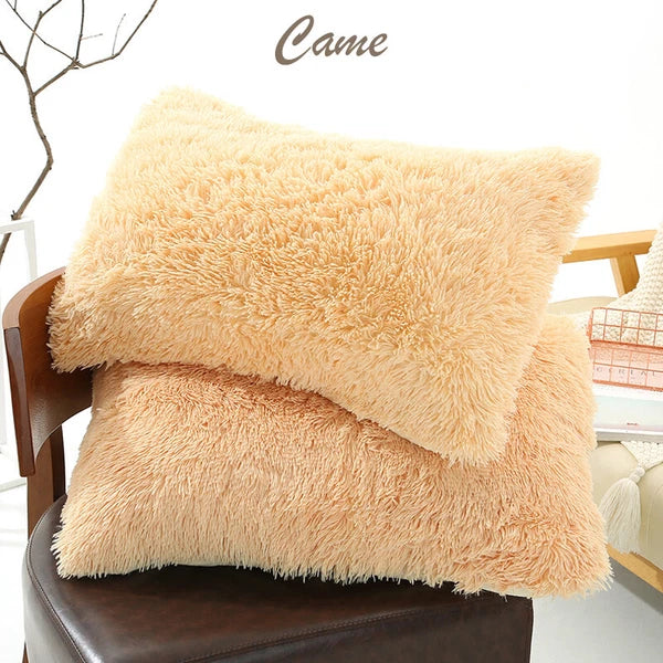 Long Fluffy Plush Throw Pillow Cases Shaggy Sofa Bed Cushion Cover 50x70cm