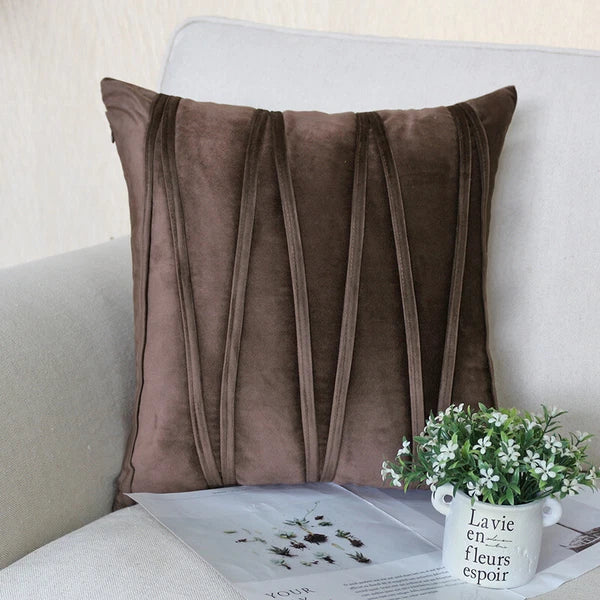Soft Velvet Striped Decorative Pillows Throw Pillow Cover Cases Home Sofa Seat