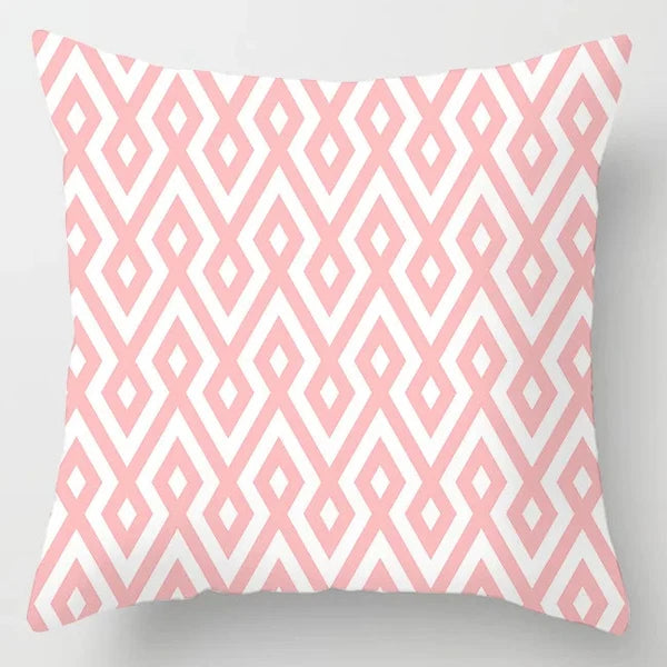 Pink Feather Pillowcase Decorative Sofa Cushion Case Bed Pillow Cover Home Decor