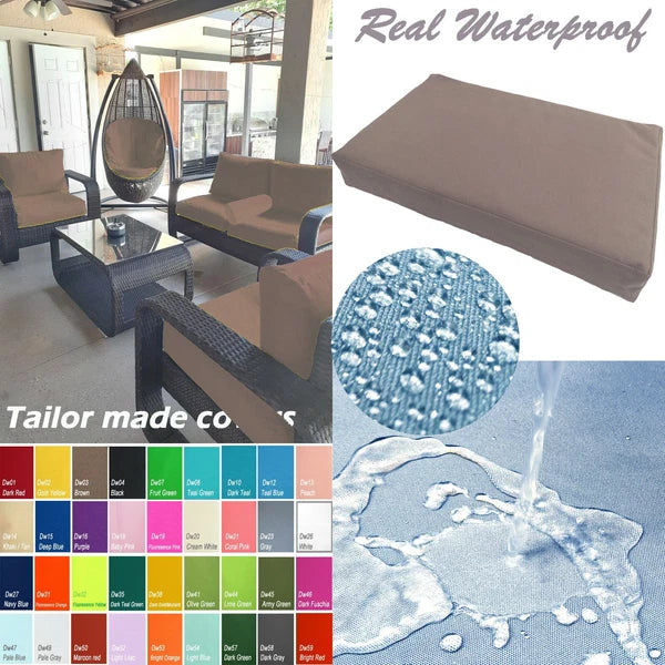 TAILOR MADE COVER*Patio Bench Cushion Waterproof Outdoor Swing Sofa Daybed Dw03