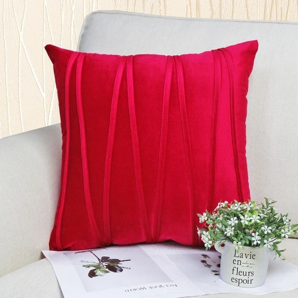 Soft Velvet Striped Decorative Pillows Throw Pillow Cover Cases Home Sofa Seat