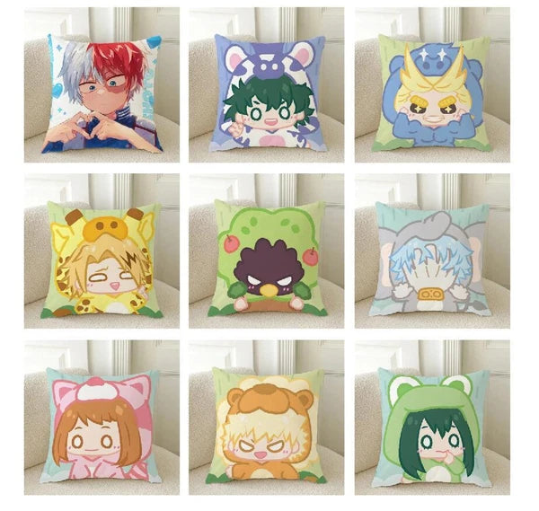 My Hero Academia Print Cushion Cover Pillowcase Home Sofa Decorative Cushions