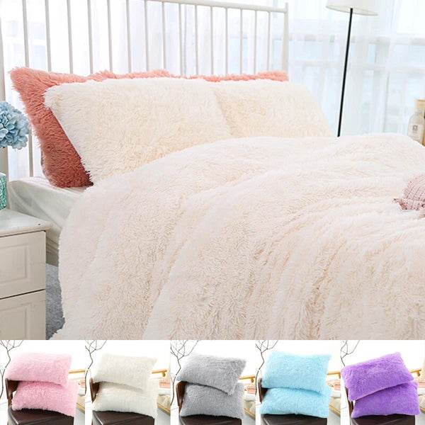 Long Fluffy Plush Throw Pillow Cases Shaggy Sofa Bed Cushion Cover 50x70cm