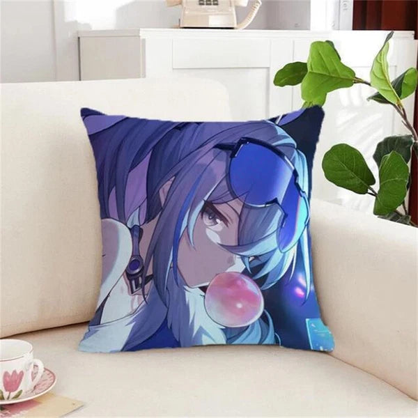 Silver Wolf Kafka Sofa Cushion Covers Honkai Star Rail Pillowcase House Decor