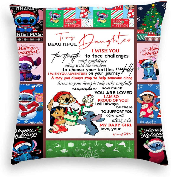 Lilo Stitch 3D Cushion Cover Throw Pillow Case Home Sofa Bed Decor Gift 45*45CM