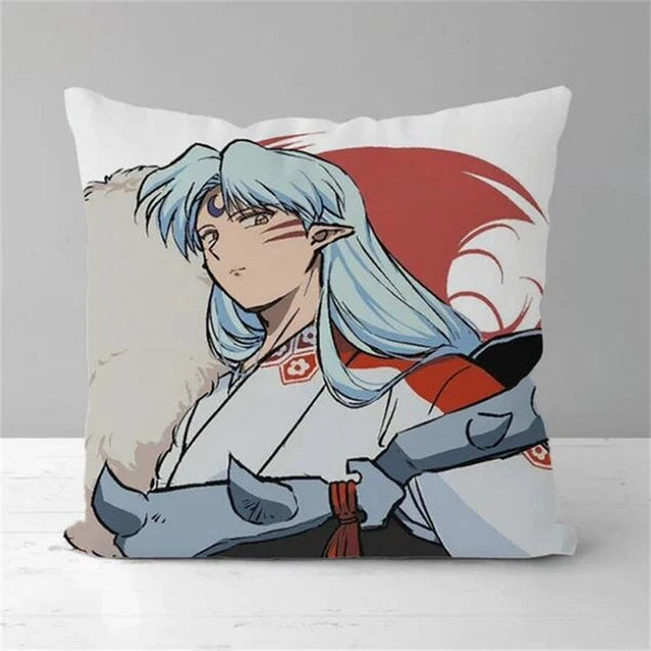 Throw Pillow Covers Decor Inuyasha Print Anime Pillowcase for Sofa Cushion Cover