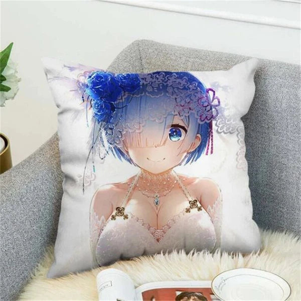Anime REM Decorative Pillows Covers Cushion Cover Pillowcase Home Decor Sofa