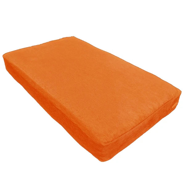 Wn06 Orange Chenille  Sofa Seat Patio Bench Box Cushion Bolster Cover/Runner