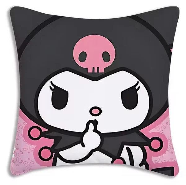 Kuromi Cartoon Pillow Covers Cartoon Sofa Decor Home Print Cute Cushion Cover