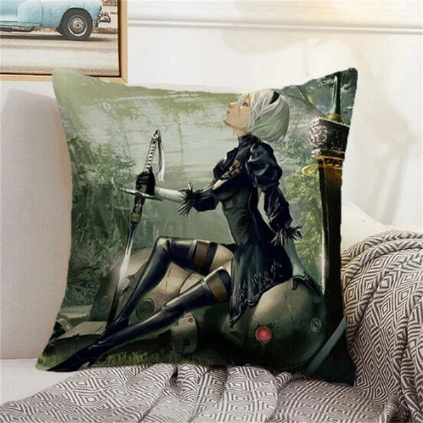 Nier Automata Pillowcases for Sofa Cushions Custom Decor Home Pillows Covers