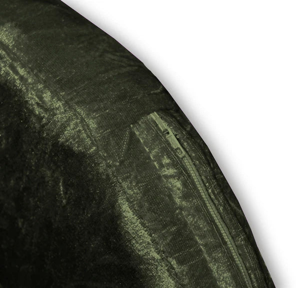 Mv34 Olive Crushed Velvet Sofa Seat Patio Bench Box Cushion Bolster Cover/Runner