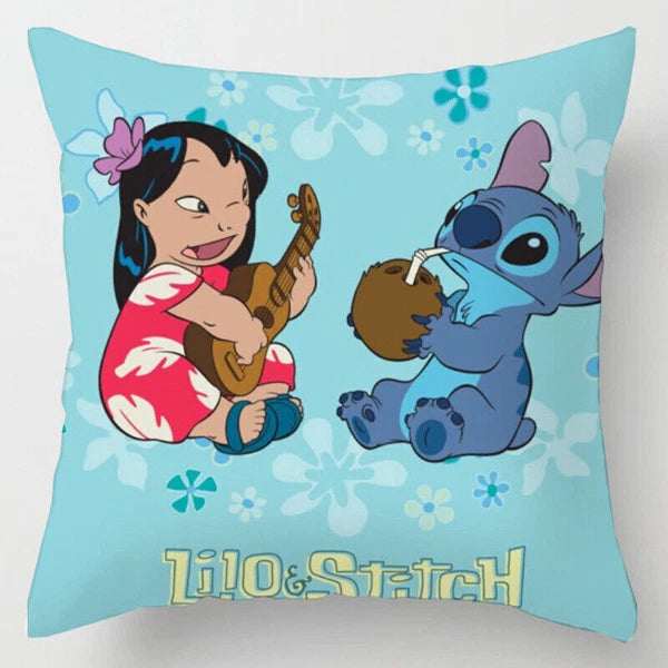 Lilo Stitch 3D Cushion Cover Throw Pillow Case Home Sofa Bed Decor Gift 45*45CM