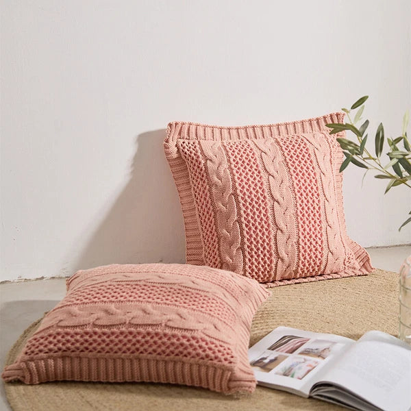 45*45cm Square Knitted Pillowcase Throw Waist Cushion Covers Sofa Bed Home Decor