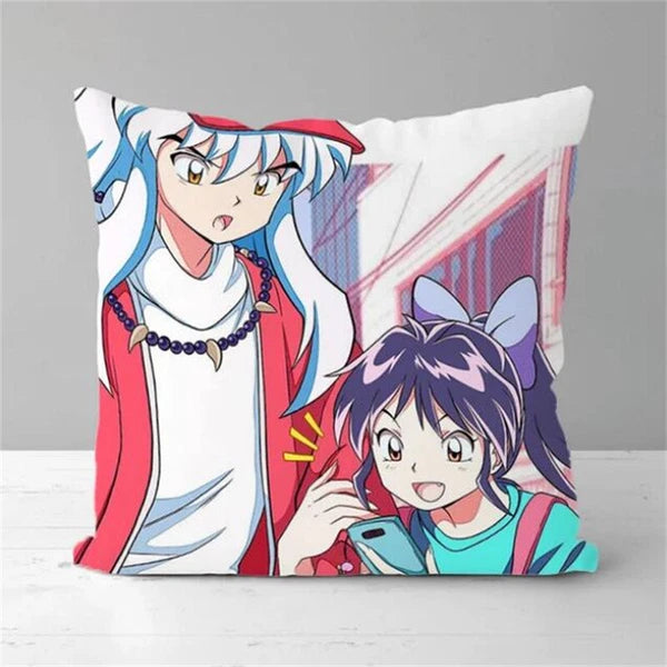 Throw Pillow Covers Decor Inuyasha Print Anime Pillowcase for Sofa Cushion Cover
