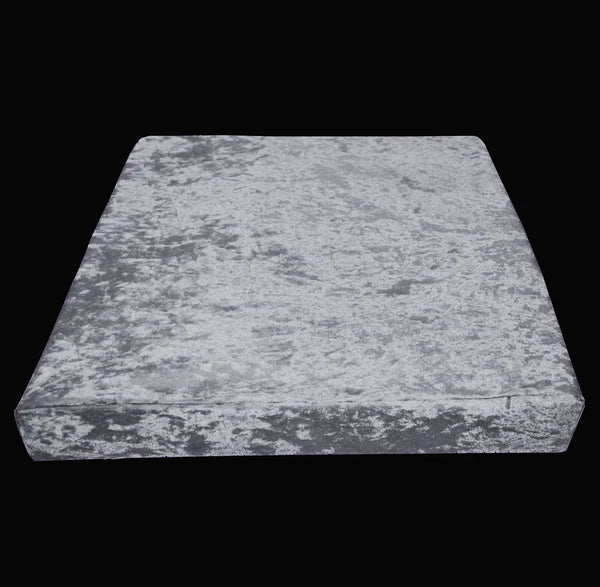 Mv03 Gray Shiny Velvet Sofa Seat Patio Bench Box Cushion Bolster Cover/Runner