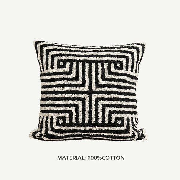 20x20in Cotton Fabric Throw Pillow Cover Sofa Bed Cushion Cover Case Home Decor
