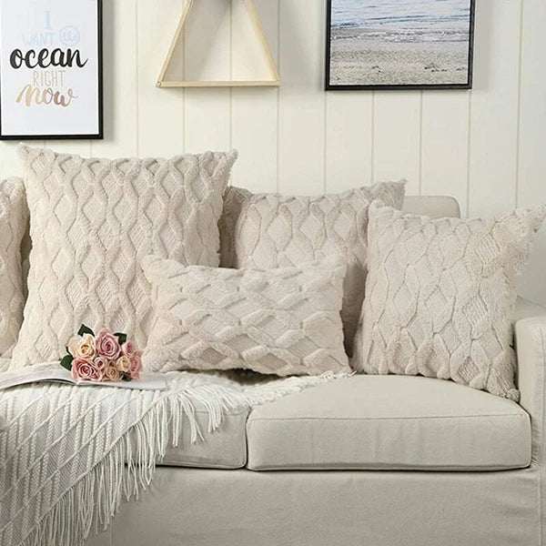 Throw Pillow Cushion Cover Decor Fur Remove Sofa Plush Case Home Fluffy Soft Bed