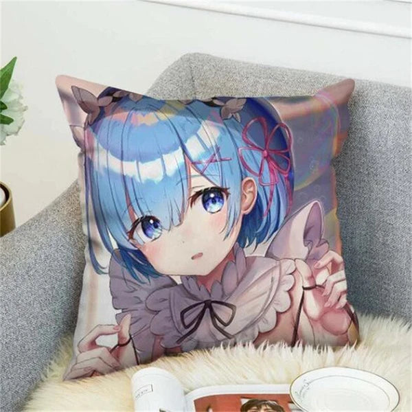 Anime REM Decorative Pillows Covers Cushion Cover Pillowcase Home Decor Sofa