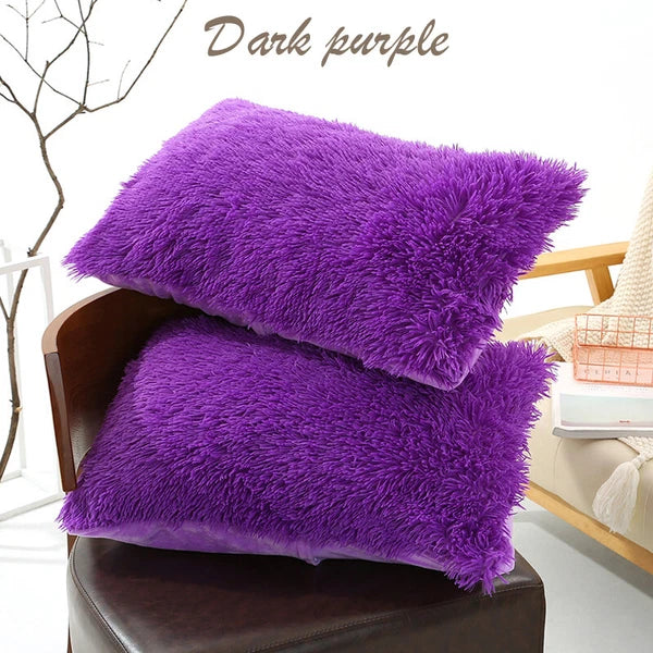 Long Fluffy Plush Throw Pillow Cases Shaggy Sofa Bed Cushion Cover 50x70cm