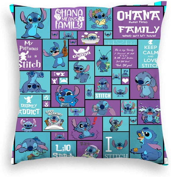 Lilo Stitch 3D Cushion Cover Throw Pillow Case Home Sofa Bed Decor Gift 45*45CM