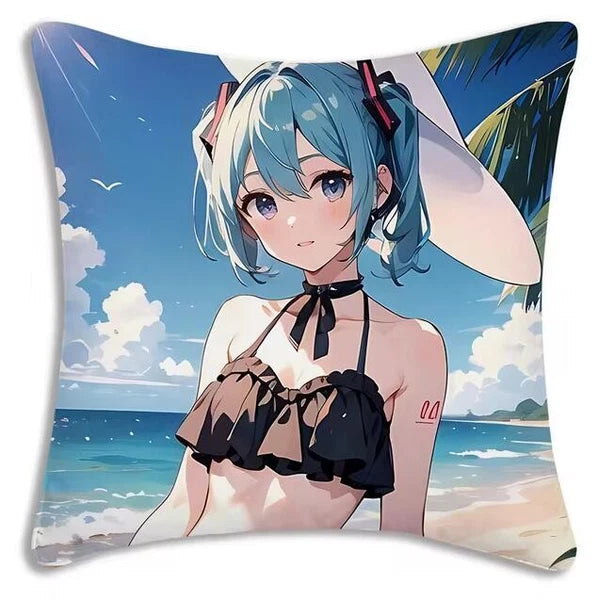 Kawaii Mikus Pillow Covers Cartoon Sofa Decor Home Printing Cute Cushion Cover