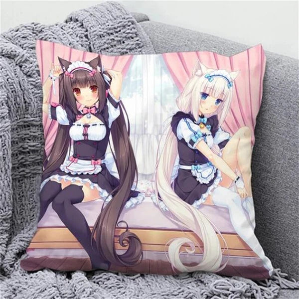 NekoPara Anime Pillow Cover Fall Decor Sofa Cushions Cushion Covers Pillowcase