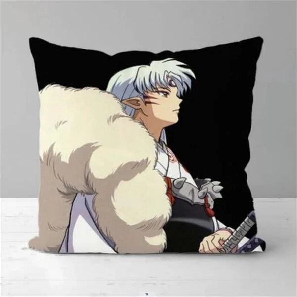 Inuyasha Printing Anime Pillowcases for Short Plush Sofa Decor Cushion Cover