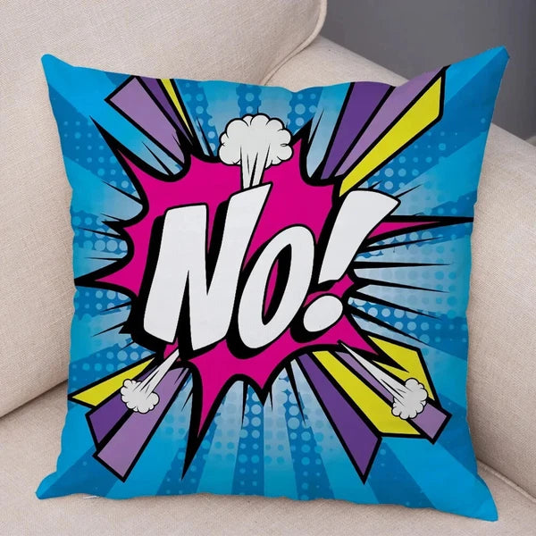 Pop Art Cushion Cover Polyester Cotton Pillowcase Sofa Chair Bed Pillow Cover