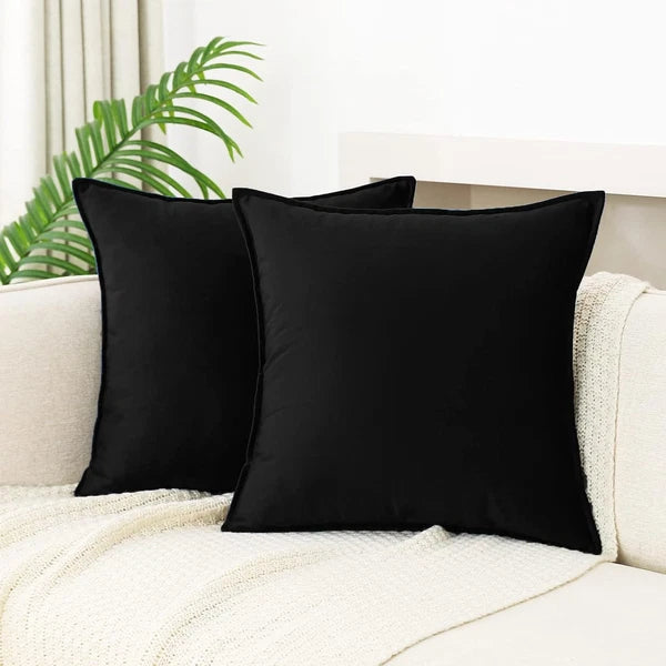 Throw Pillow Covers Pack of 2 Soft Decorative Square Cushion Covers for Couch
