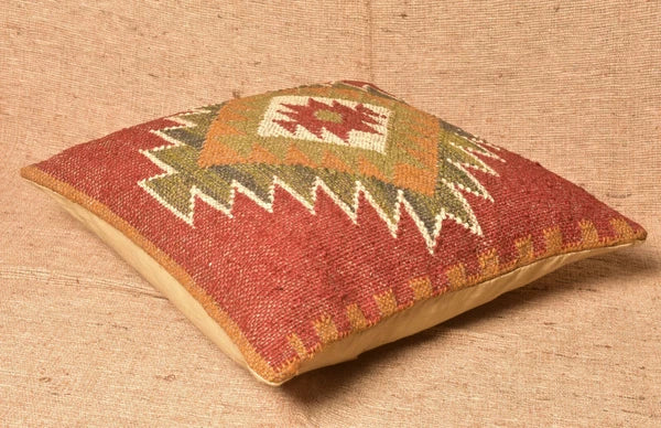 Multi Color Jute Wool Kilim Cushion Cover 3 Pcs Lot Sofa Pillow Cover 45 Cm