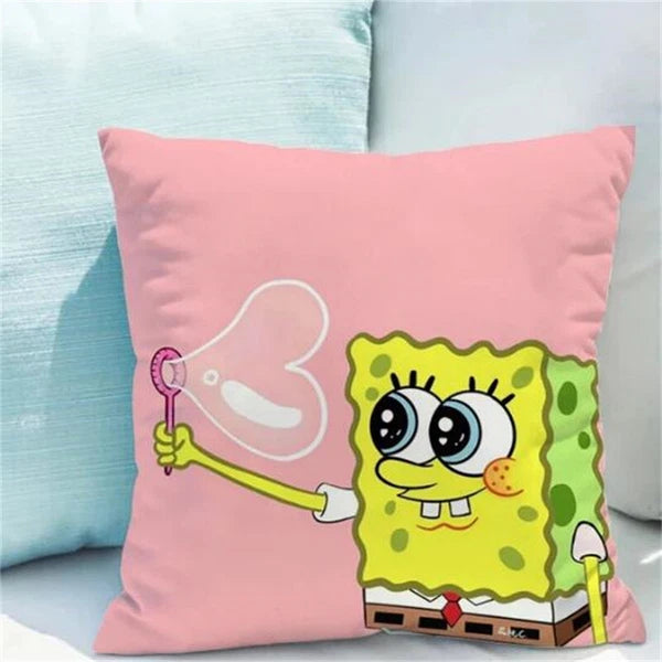 Decor S-Spongebob for Pillowcases Sofa Cushions Covers Home Decor Short Plush