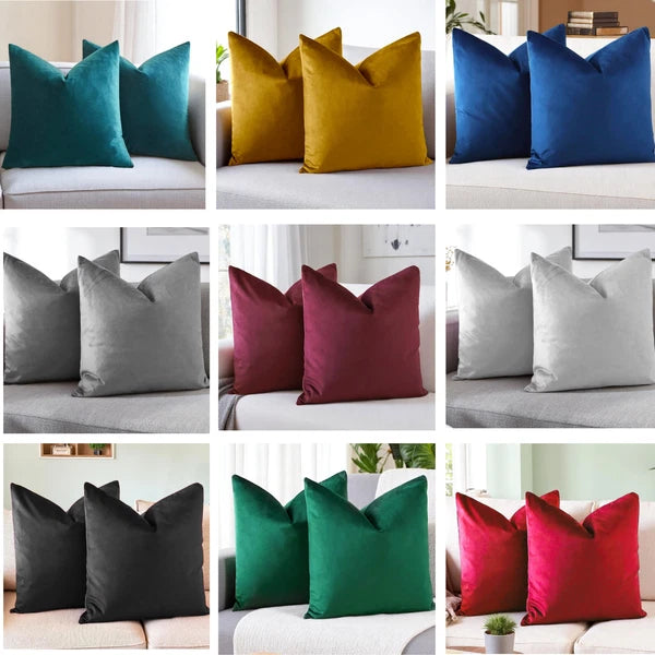 New Velvet Cushion Cover – Decorative Pillowcase for Home or Hotel Pack of 2.