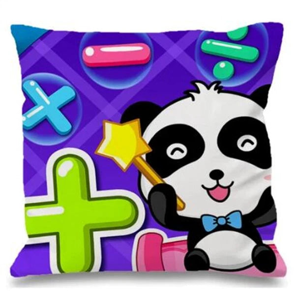 Cushion Cover Baby Bus for Sofa Home Decor Pillowcase Short Plush Bed
