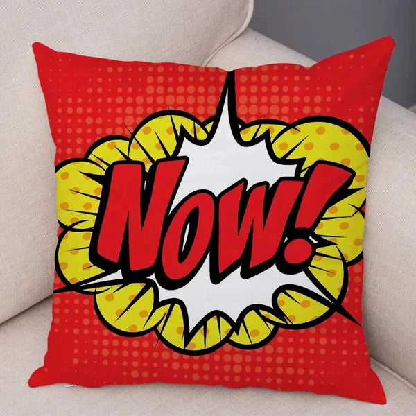 Pop Art Cushion Cover Polyester Cotton Pillowcase Sofa Chair Bed Pillow Cover