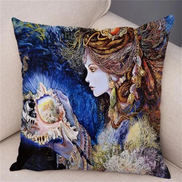 Forest Elf Cushion Cover Decor Colorful Fantasy Pillow Case for Sofa Car Room