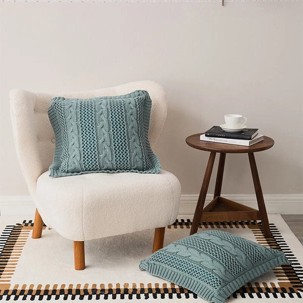 45*45cm Square Knitted Pillowcase Throw Waist Cushion Covers Sofa Bed Home Decor