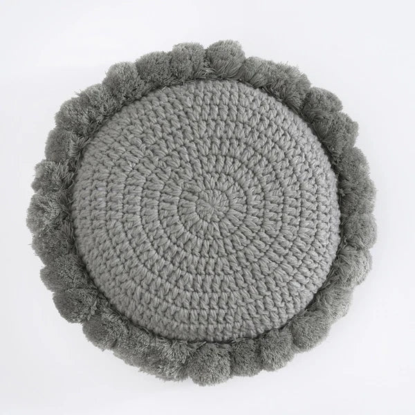 Round Seat Pad Cushion Chair Knit Waist Garden Sofa Bed Patio Floor Pillow Case